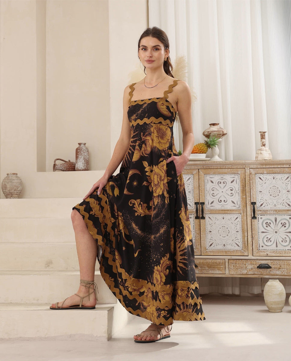 Midnight Sky Maxi Dress – Spirit Bird The Label